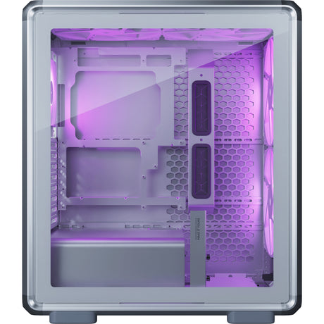 Carcasa de torre midi Cooler master masterframe 500 mesh argb (plateado | 2x USB-A | 1x USB-C | RGB | vidrio templado)