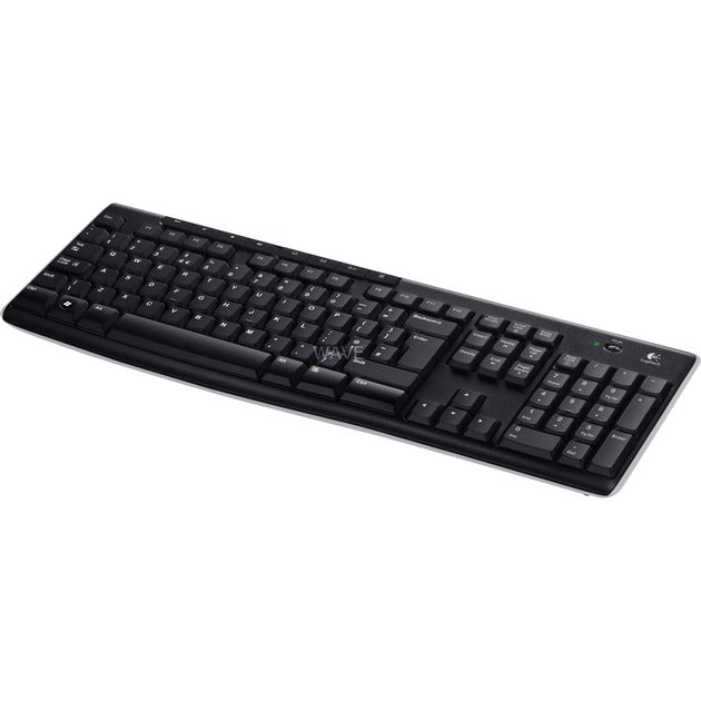 Teclado inalámbrico Logitech k270 (negro, diseño europeo (qwerty), cúpula de goma)