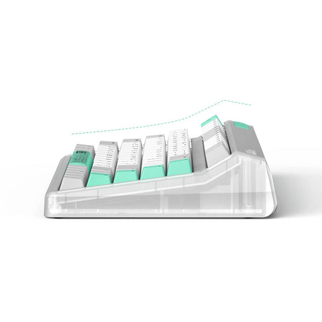Teclado mecánico inalámbrico con agujero de gusano Iqunix OG80 (gris, diseño EE. UU. (QWERTY), Cherry MX Brown, 80% (TKL), LED RGB, intercambiable en caliente, PBT, 2,4 GHz | Bluetooth 5.1 | USB-C)