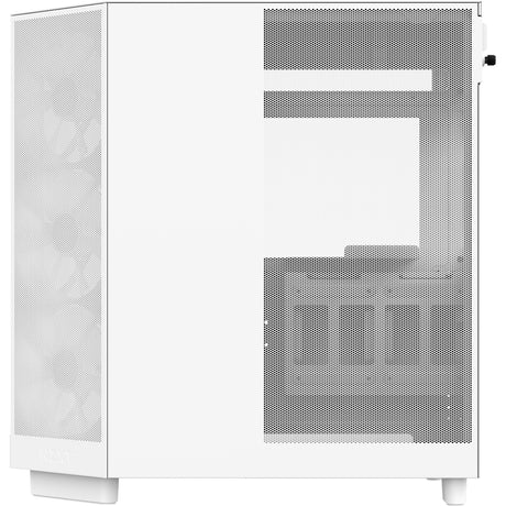 Carcasa midi tower nzxt h6 flow rgb (blanco | 2x usb-a | 1x usb-c | rgb | vidrio templado)