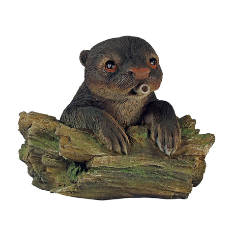 Figura de spray flotante de Ubbink, nutria en el tronco de un árbol, fuente de agua