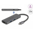 Delock Estación de acoplamiento USB tipo C 8k (gris oscuro, HDMI, USB, PD 3.0 100 W)