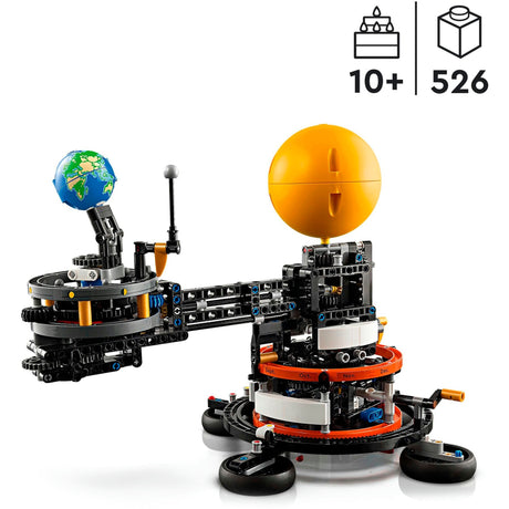 Lego technic: juguete de construcción de la tierra y la luna en movimiento