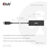 Club 3D Display Port a triple concentrador HDMI 8K60Hz (negro)
