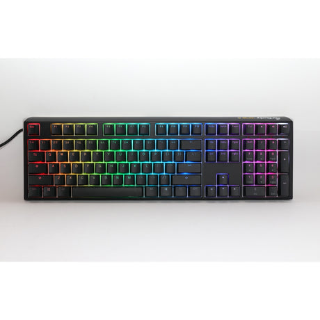 Teclado mecánico Ducky one 3 classic rgb (negro, diseño estadounidense (qwerty), cherry mx speed silver, 100%, led rgb, pbt de doble disparo, intercambiable en caliente, mecánica quack)
