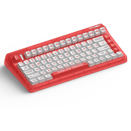 Teclado mecánico inalámbrico iqunix og80 joy seller (rojo, diseño estadounidense (qwerty), iqunix moonstone, 80% (tkl), leds rgb, intercambiable en caliente, pbt, 2,4 ghz | bluetooth 5.1 | usb-c)