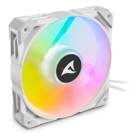 Sharkoon rebel f50 pwm rgb ventilador de caja (blanco, 120 x 120 x 25 mm)