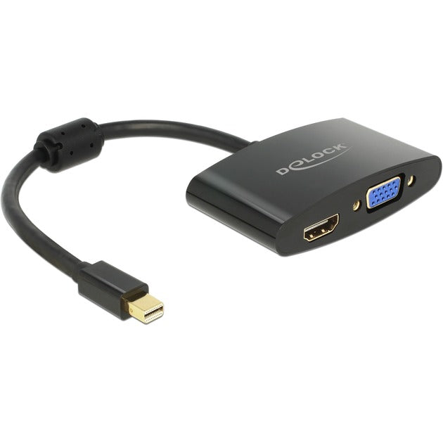Delock mini displayport > adaptador vga hdmi (negro, 0,18 metros)