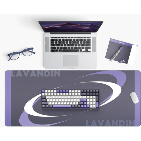 Teclado mecánico inalámbrico Iqunix f97 lavandin (lavanda, diseño estadounidense (qwerty), rojo cereza mx silencioso, 96%, leds rgb, intercambiable en caliente, pbt, 2,4 ghz | bluetooth 5.1 | usb-c)
