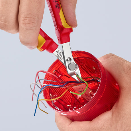 Knipex electronic super Knips® VDE 78 06 125 alicates para electrónica (rojo amarillo)