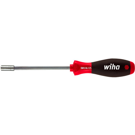 Wiha destornillador con portapuntas acabado suave magnético (negro rojo, 1 4 )