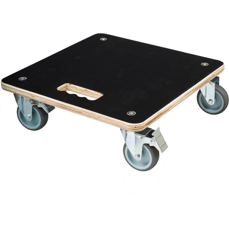 Carro con ruedas cuadrado para plantas Nature (negro)
