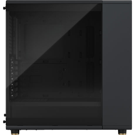 Carcasa de torre midi norte con diseño fractal (color madera negra | 2x USB-A | 1x USB-C | vidrio templado)
