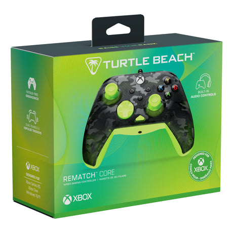 Mando con cable Turtle Beach Rematch Core (negro amarillo, Xbox Series X|S, Xbox One, PC)