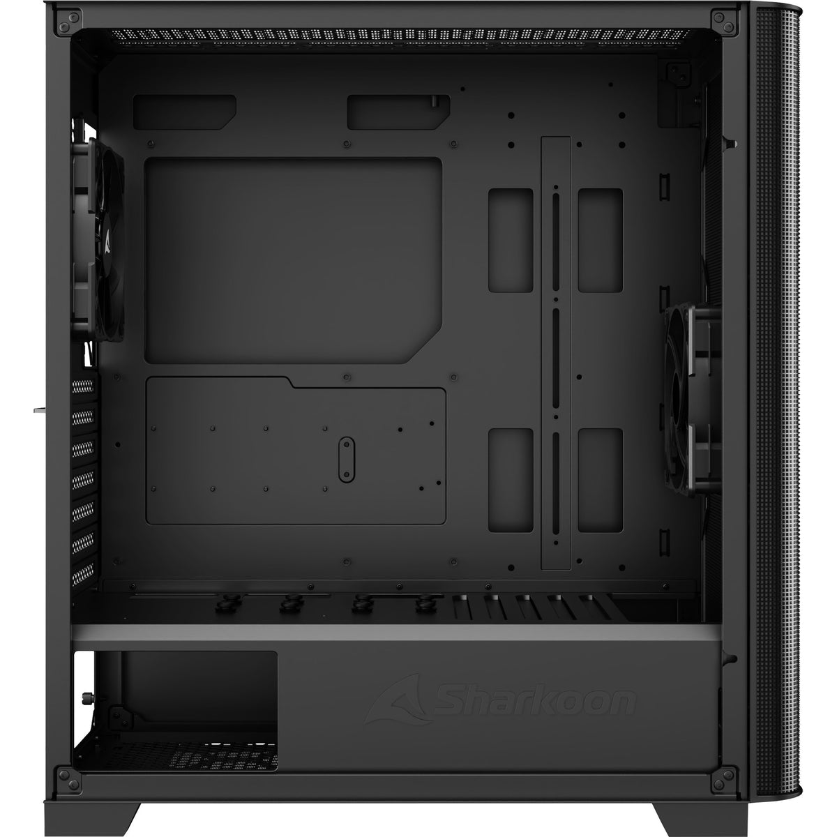 Carcasa midi tower negra Sharkoon m30 (negro | 2x USB-A | 1x USB-C)
