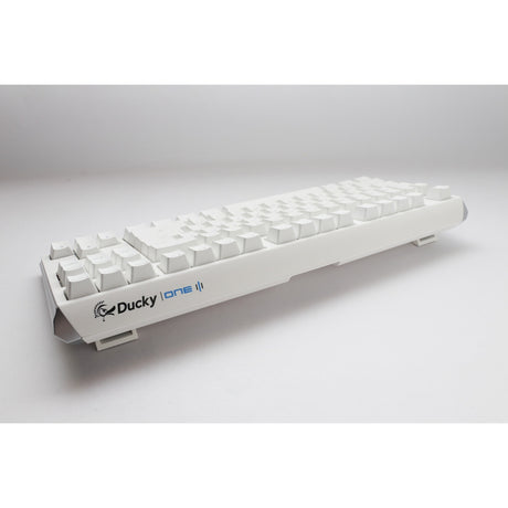 Teclado mecánico Ducky one 3 clásico blanco puro tkl rgb (blanco, diseño estadounidense (qwerty), rojo cereza mx, 80% (tkl), leds rgb, pbt de doble disparo, intercambiable en caliente, mecánica quack)