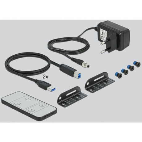 Delock conmutador kvm displayport 1.4 8k 30hz con USB 3.0 y conmutador kvm de audio