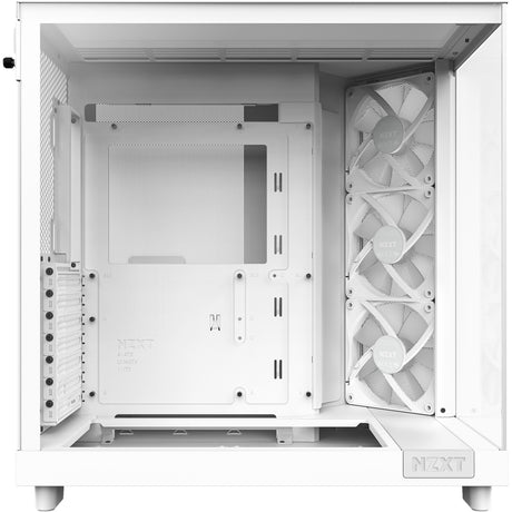 Carcasa midi tower nzxt h6 flow rgb (blanco | 2x usb-a | 1x usb-c | rgb | vidrio templado)