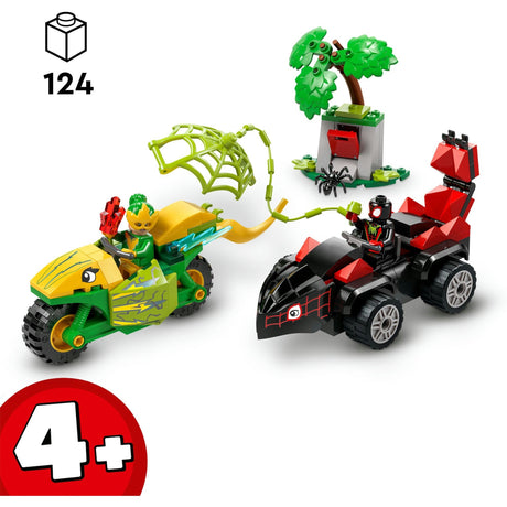 Lego spidey 11198 araña y electro persecución con vehículos de dinosaurios