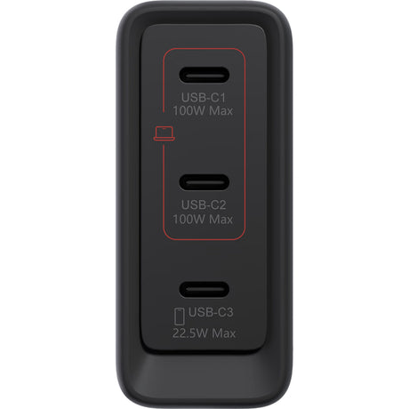 Lenovo 100w gan multi-port usb-c oplader (zwart, 3x usb-c)