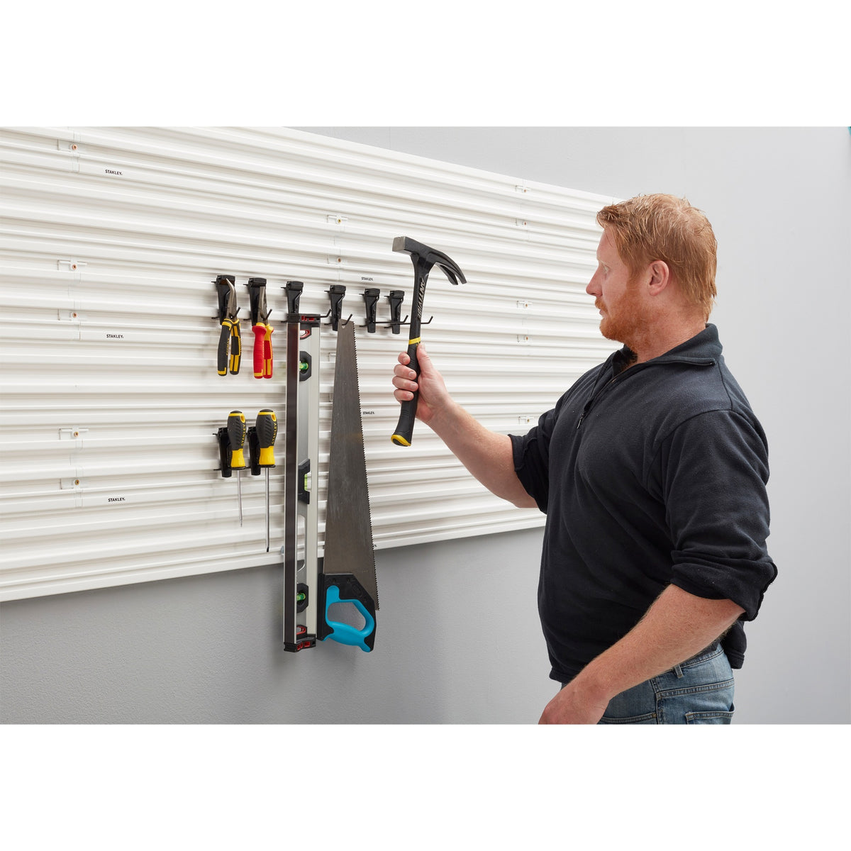 Surtido de ganchos Stanley track wall® pequeños 8 piezas