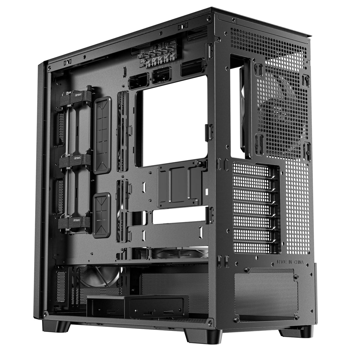 Carcasa Antec Flux Midi Tower (negro | 2x USB-A | 1x USB-C | vidrio templado)
