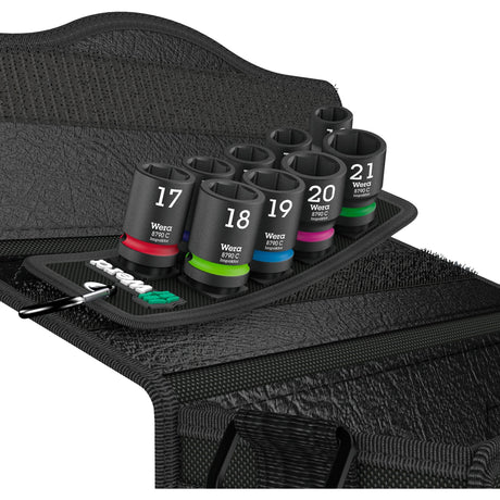 Impactador Wera Belt C 1 juego de vasos, 1 llave de vaso 2 (negra, 9 piezas, para llaves de impacto)