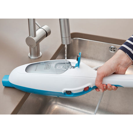 Black+Decker FSMH13E10-QS Mopa a vapor 10 en 1 de 1300 W con accesorios Limpiador a vapor (blanco)