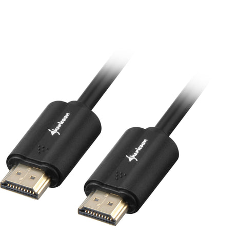 Cable Sharkoon HDMI 2.0 (negro, 2 metros, 4k)