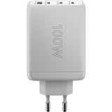 Cargador rápido multipuerto Goobay USB-C PD (100 W) (Blanco)