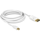 Delock mini displayport > adaptador displayport (blanco, 1 metro)