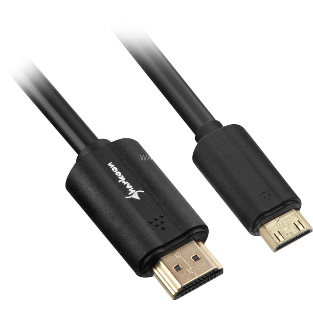 Sharkoon HDMI > Adaptador mini HDMI 2.0 (negro, 3 metros, 4k)