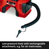 Compresor de batería Einhell pressito 18 21 li solo - potencia