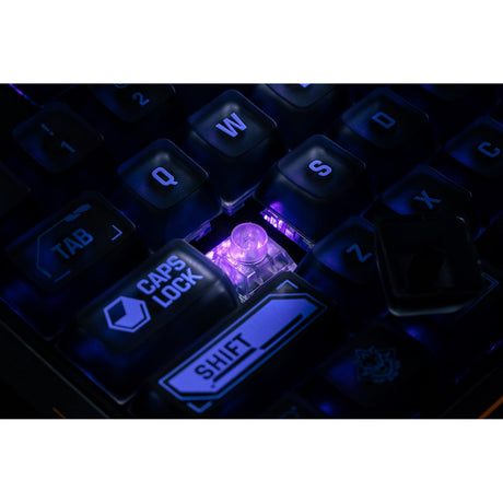Teclado mecánico 8bitdo retro 87 - mecha break (negro, diseño estadounidense (qwerty), kailh box jellyfish pro polish, 80% (tkl), teclas abs, hot-swap, bluetooth le 5.0, inalámbrico 2.4ghz, usb)
