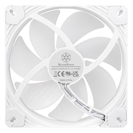 Ventilador de caja Silverstone Shark Force 140 argb (blanco, 140 x 140 x 25 mm, pwm, 4-1 pin argb (led 5v))