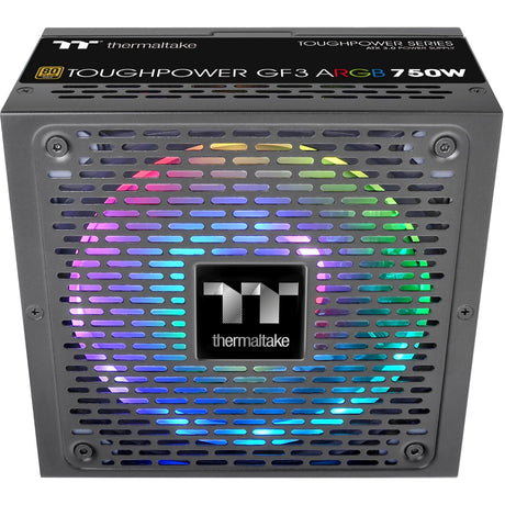 Fuente de alimentación modular Thermaltake ToughPower GF3 ARGB Gen 5 EU de 750 vatios (negro, 4x PCIe)