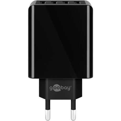 Cargador USB de 4 vías Goobay (30 W) (negro)