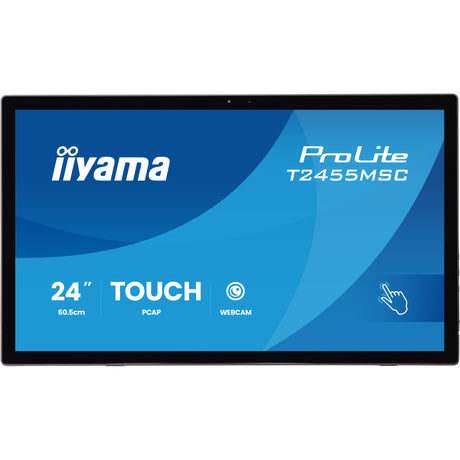 Monitor táctil iiyama prolite t2455msc-b2 23,8 (negro, 120 hz, hdmi, displayport, audio, usb, webcam, táctil)
