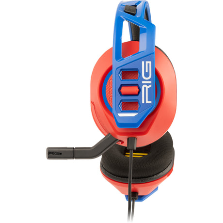 Auriculares supraaurales para juegos nacon rig 300 pro hn (rojo azul, nintendo switch, nintendo switch 2, playstation 5, playstation 4, xbox, windows)