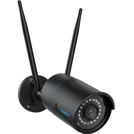 Reolink W320-B - Cámara de seguridad exterior de 5 MP, WiFi 2.4 5 GHz, detección de personas, vehículos, animales, visión nocturna de 30 metros