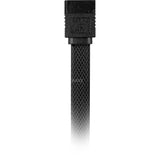 Cable con funda Sharkoon sata iii 90° (negro, 0,3 metros)