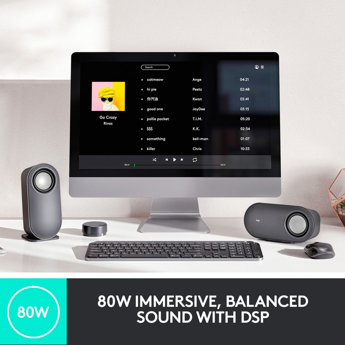 Altavoz bluetooth para PC Logitech z407 (negro, bluetooth)