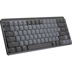 Mini teclado mecánico Logitech MX (negro, diseño internacional de EE. UU. (QWERTY), GL táctil, 80 % (TKL), Bluetooth)