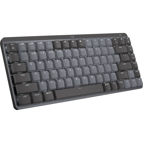 Mini teclado mecánico Logitech MX (negro, diseño internacional de EE. UU. (QWERTY), GL táctil, 80 % (TKL), Bluetooth)