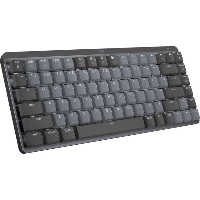 Mini teclado mecánico Logitech MX (negro, diseño internacional de EE. UU. (QWERTY), GL táctil, 80 % (TKL), Bluetooth)