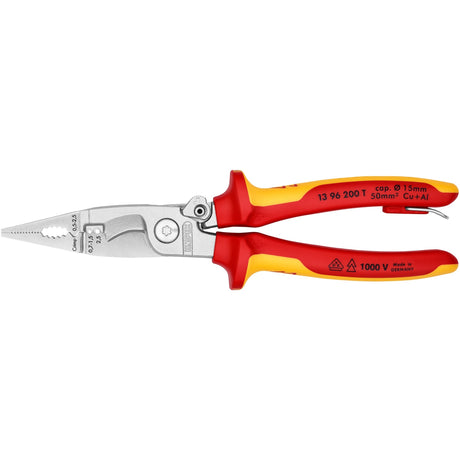 Alicates para instalaciones eléctricas Knipex 13 96 200 t (rojo amarillo)