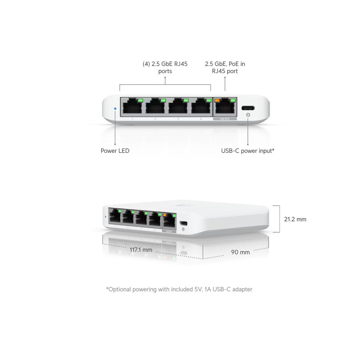 Interruptor Ubiquiti flex mini 2.5g (blanco)