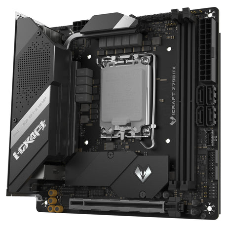 Placa base Maxsun MS-Icraft Z790 ITX WiFi Socket 1700 (negro, RAID, 2,5 GB-LAN, WLAN, BT, Sonido, Mini-ITX)