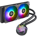 Silverstone vida 240 slim refrigeración por agua (negro)