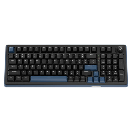 Teclado mecánico Ducky OK-M-98 RGB (negro, diseño EE. UU. (QWERTY), KTT lineal, 96%, RGB, intercambio en caliente, PBT, 2,4 GHz | Bluetooth | USB-C)